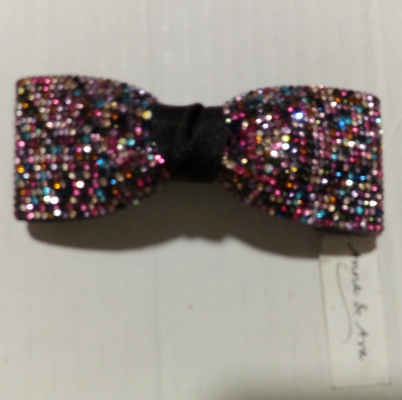 🎀COLORFUL RINESTONE HAIR BOW CLIP HAIR JEWELRY DILLARD'S ACCESSORIES - Picture 1 of 4